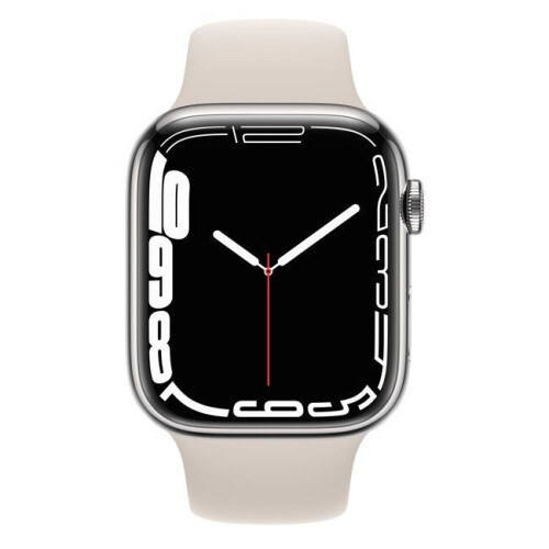 Apple Watch Series 7 - 45mm Cellular Roestvrij Staal - GPS 4G - Zilver