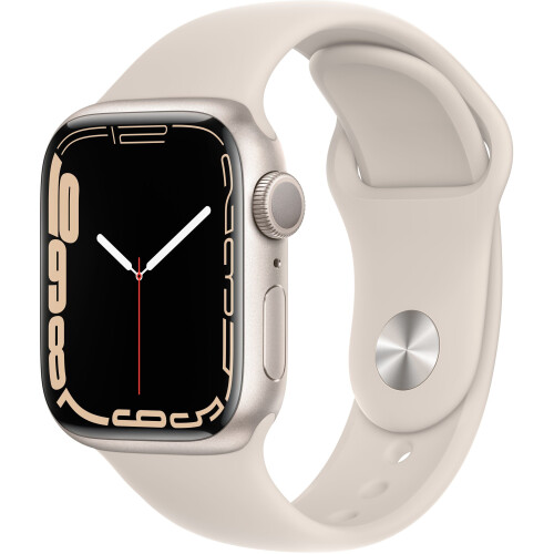 Apple Watch Series 7 - Smartwatch - Zuurstofmeting ECG - Wit (Beige) Tweedehands