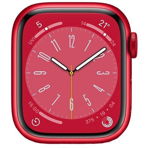 Apple Watch Series 8 (2022) - (band niet inbegrepen) - GPS 45 mm - Rood Aluminium Tweedehands