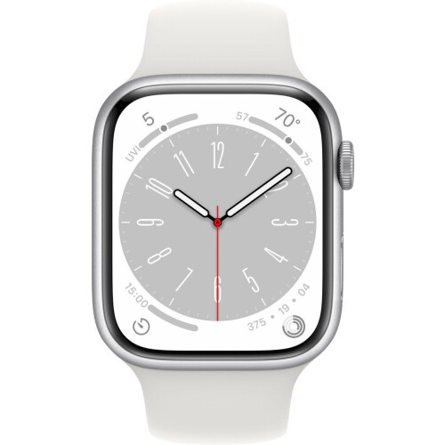 Apple Watch Series 8 - 4G - ECG - 45mm - Zilver Aluminium Tweedehands