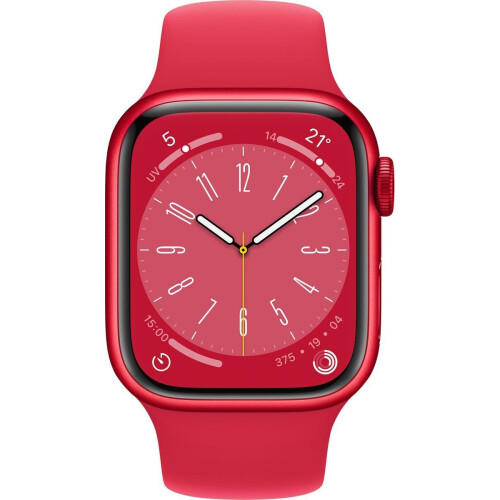 Apple Watch Series 8 - Smartwatch - GPS + Cellular - 41mm - Rood Tweedehands