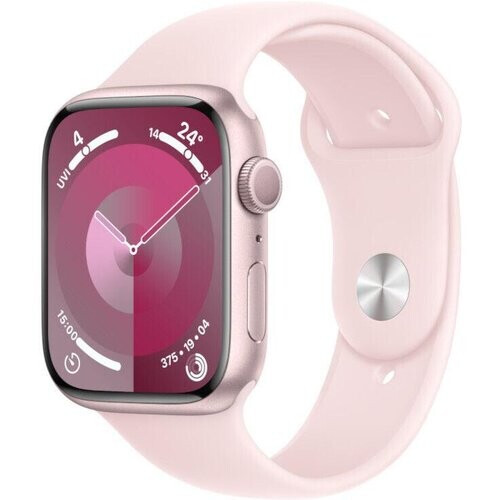 Apple Watch Series 9 (2023) GPS 41 mm - Aluminium Roze - Sportbandje Roze Tweedehands