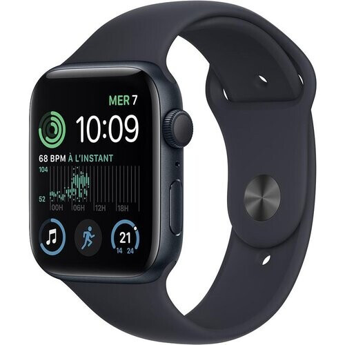 Apple Watch (Series SE 1) 2020 GPS 40 mm - Aluminium Middernacht - Sportbandje Zwart Tweedehands