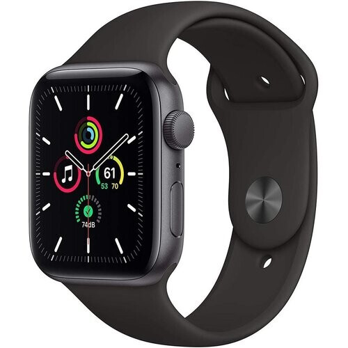 Apple Watch Series SE 1 (2020) GPS 40 mm - Aluminium Spacegrijs - Sportbandje Zwart