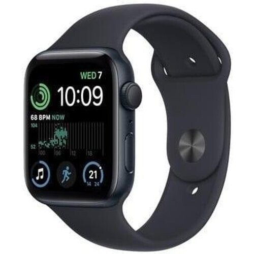 Apple Watch (Series SE) 2022 GPS 40 mm - Aluminium Zwart - Sportbandje Zwart Tweedehands