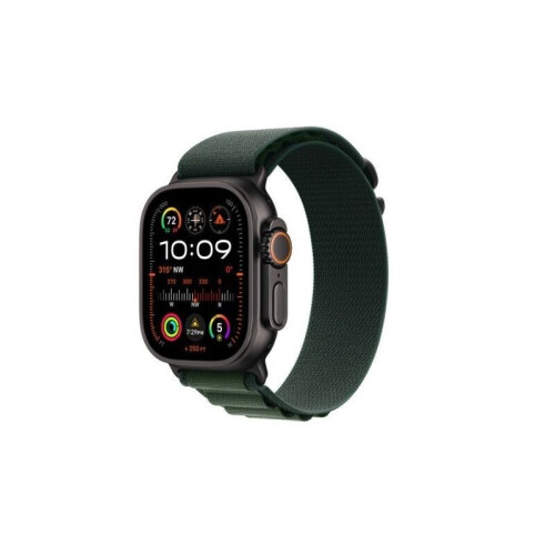 Apple Watch Ultra 2 - GPS + Cellular - 49mm Black Titanium - Dark Green Alpine Loop (Medium) Tweedehands