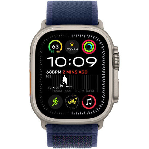 Apple Watch Ultra 2 - GPS + Cellular - 49mm Titanium - Blauw Trail Loop M/L