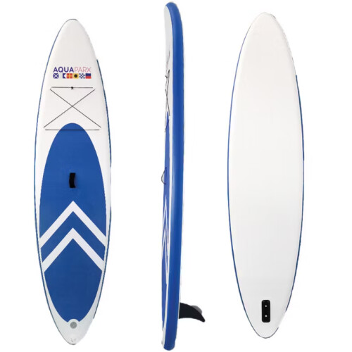 Aquaparx Opblaasbaar SUP Board 330 cm Wit/Blauw– Complete Set met Peddel en Draagtas
