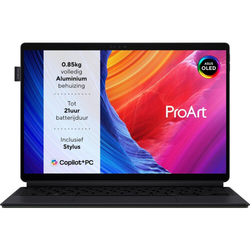 ASUS ProArt PZ13 OLED HT5306QA-LX006X - 2-in-1 Laptop - Snapdragon X Plus - 16GB/1000GB - 13.3 inch OLED Tweedehands