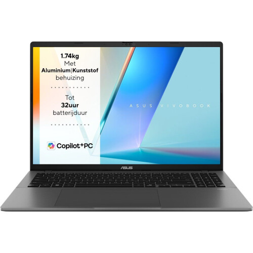 ASUS Vivobook S16 S3607QA-PL018W - Copilot+ Laptop - 16 inch - 2560 x 1600 resolutie