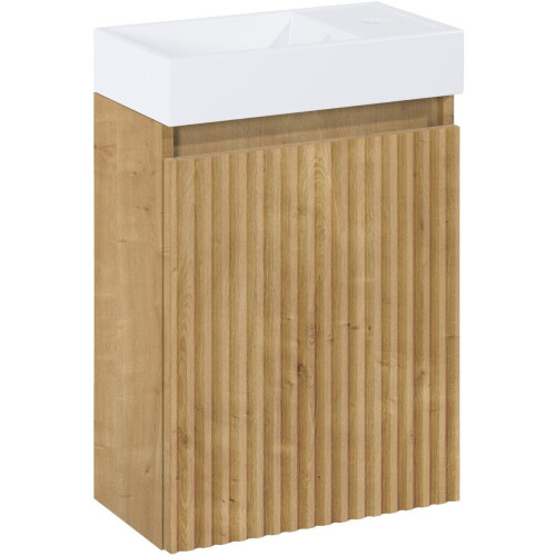 Atlantic Amari - Toiletmeubel 40 cm - Softclose geribbelde deur - Hout/Wit