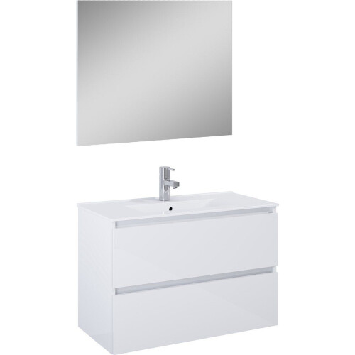 Atlantic Heon - Badmeubelset - Hoogglans Wit - 80 cm Tweedehands