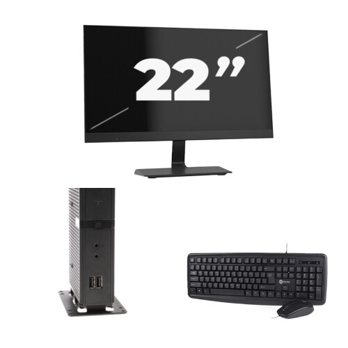 Atrust t176 USFF - Intel Atom x5-E8000 - 8GB RAM - 256GB SSD - Windows 11 + 1x 22 inch Monitor Tweedehands