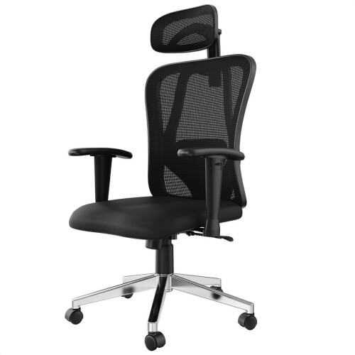 Avalo Ergonomische Bureaustoel Met Hoofdsteun - NEN1335 - Bureaustoelen Voor Volwassenen - Bureau Stoel - Incl. 2 Sets Krasvrije Wielen Voor Harde / Zachte Ondergrond Tweedehands