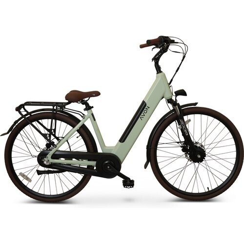 Avon Bx1 Elektrische Fiets 24 Inch – 250w Voorwielmotor 504wh Accu Tot 90 Km Actieradius Hydraulische Schijfremmen Nexus 3-speed Naafversnelling Kleurendisplay Lage Instap Lichtgroen Tweedehands