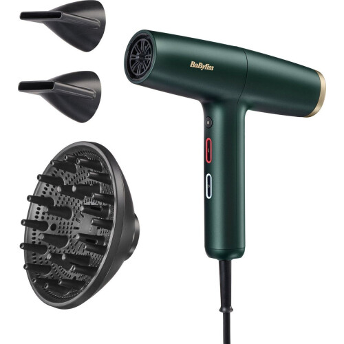 BaByliss Air Power Pro D6555DE - Föhn - 200 km/u blaassnelheid - Donkergroen