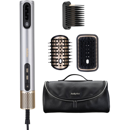 BaByliss Air Wand AS6554E - 4-in-1 Föhn - Drogen Stylen Volume Gladmaken - Limited Edition Zilver
