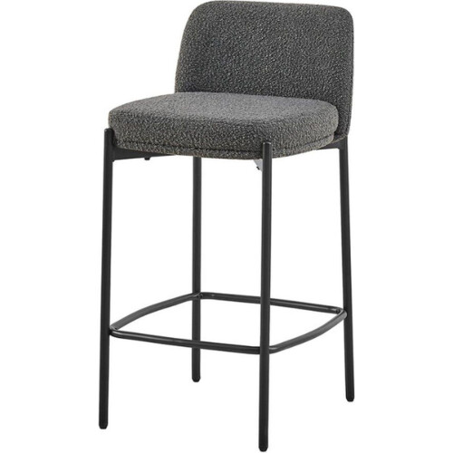 Rousseau Ella - Barstoel - Stof grijs - H 85 x B 37 x D 42 cm (set van 2)