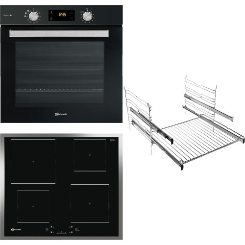 BAUKNECHT BAKO STEAM PYRO - Inbouw-oven met pyrolyse en stoomfuncties - Inductiekookplaat BQ 2760S FT (set)