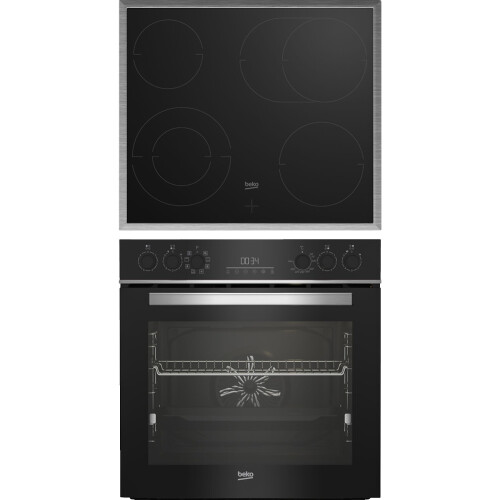 Beko BBUM13329XS - Inbouw oven set - Glaskeramische kookplaat - 8 verwarmingssoorten Tweedehands