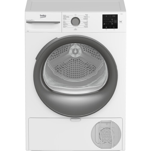 Beko Bm3t3823wmm - Warmtepompdroger - 8 Kg - 64 Db - Energieklasse D - Wit | Nieuw (outlet)
