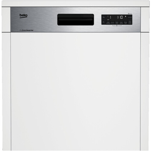 Beko Dsn28431x - Half-geïntegreerde Inbouw Vaatwasser - 60 Cm - 14 Couverts - Aquaintense - 42 Db - Energieklasse D | Tweedehands (Refurbished)