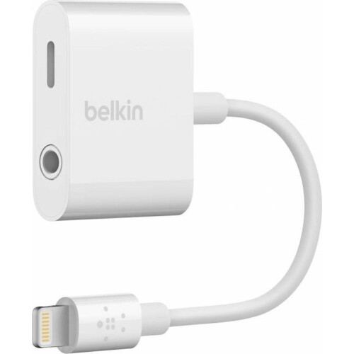 Belkin RockStar - 3,5mm-audio- en oplaadadapter - Muziek luisteren en opladen - Wit