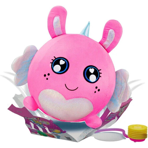 Biggies Rabbit - Opblaasbare pluchen Knuffel - 45 cm - Roze