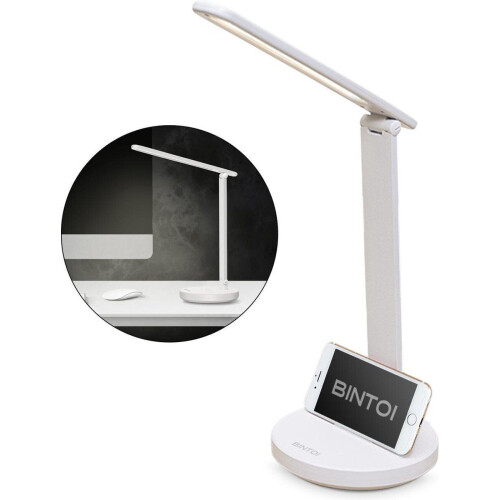 Bintoi® DL100 - Bureaulamp LED - Dimbaar - Oplaadbaar - Wit Tweedehands