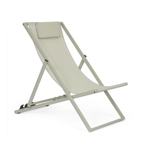 Bizzotto Ligstoel Taylor Breeze - Aluminium&Textileen - Verstelbare rugleuning - Grijs Tweedehands