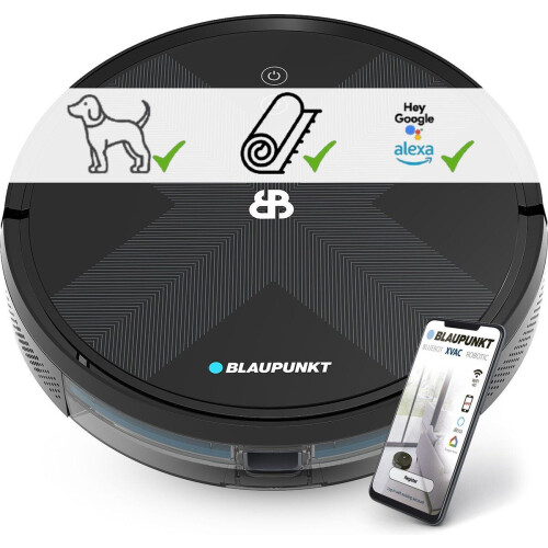Blaupunkt Bluebot XVAC - Robotstofzuiger met Laadstation - Dweilfunctie - Cosmic Black Tweedehands