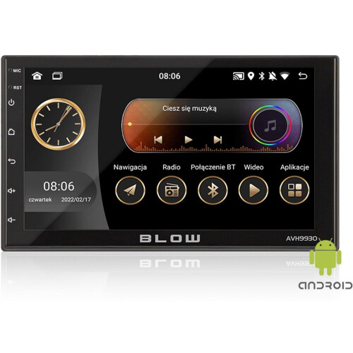 BLOW AVH-9930 - 2DIN CarPlay Scherm - Android 12 - GPS - WiFi - Bluetooth - Touch