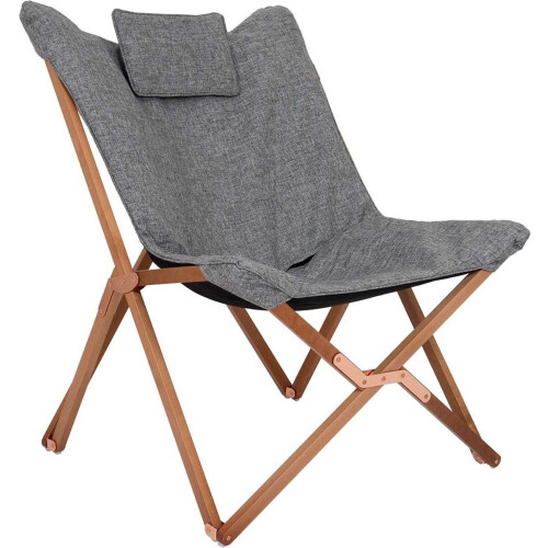 Bo-Camp Bloomsbury - Relaxstoel - FSC-houten frame - Gerecycled Oxford polyester - Grijs Tweedehands