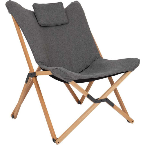Bo-Camp Wembley - Relaxstoel - Luxe met Houten Frame en Nika-stof - Grijs Tweedehands