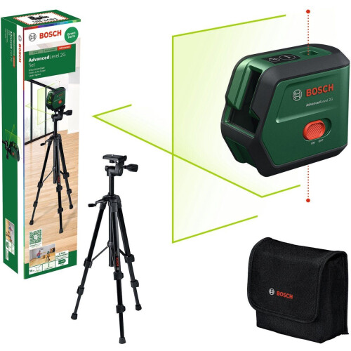 Bosch AdvancedLevel 2G - Kruislijnlaser - Zelfnivellerend - Groene laserdiodes