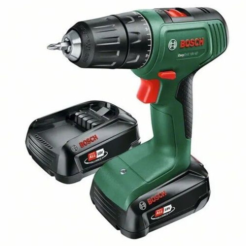 Bosch EasyDrill 18V-40 - Boormachine - 2x 2,0Ah accu met oplader - Ergonomisch ontwerp (2 stuks)
