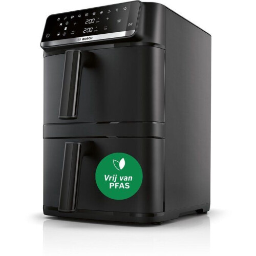 Bosch MAFD661B0 - XXL Airfryer - 12L - Dubbele mand - Ontdooifunctie - Warmhoudfunctie - Tot 8 personen - Zwart Tweedehands
