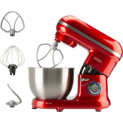 Bourgini Classic Kitchen Chef - Keukenmachine 1300W - 4.5L Mengkom - Rood