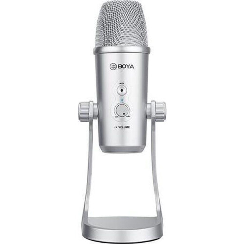 Boya BY-PM700SP - USB Studio Microfoon - 4 opnamekarakteristieken - Zilver