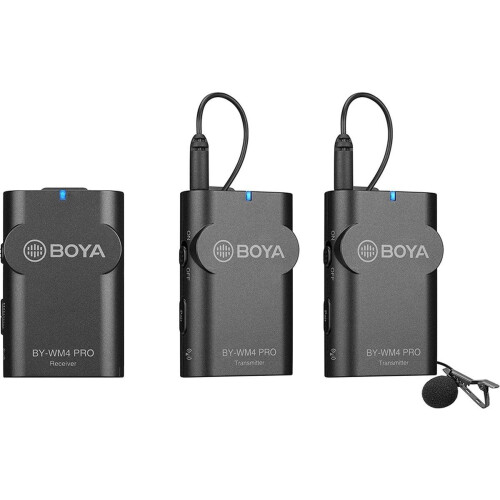 Boya BY-WM4PRO K2 - Microfoons - 2 zenders + lavaliermicrofoons