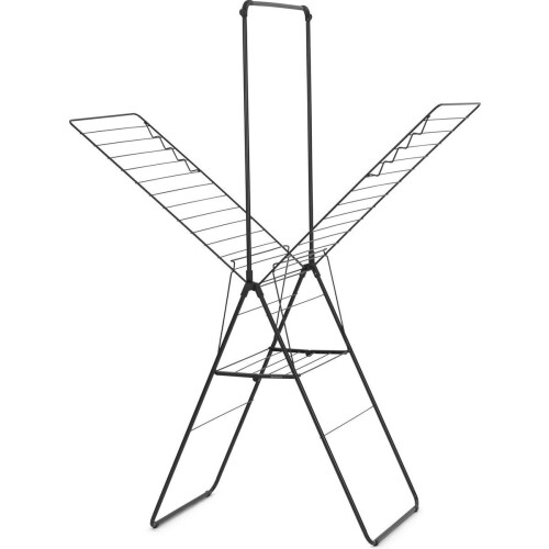 Brabantia HangOn Droogrek 25m - Inklapbaar Wasrek met 8 Haken - Matt Black