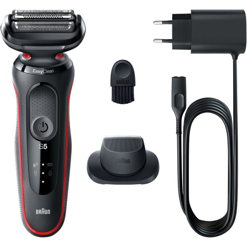 Braun 51-R1200S - Elektrisch scheerapparaat - 3 flexibele mesjes - Rood Tweedehands
