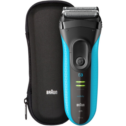 Braun Series 3 ProSkin 3045s - Scheerapparaat - Nat/droog - Douchebestendig - Zwart/Blauw Tweedehands