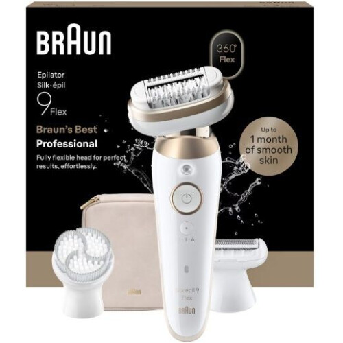 Braun Silk-épil 9-060 3D - Wet & Dry Epilator - Flex-kop - Wit