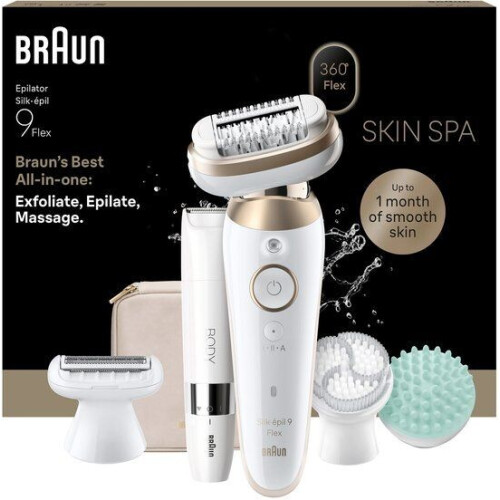 Braun Silk·épil 9 Flex SkinSpa 9-481 3D - Wet & Dry Epilator en Mini Trimmer - Langdurig Gladde Huid -Volledig Flexibele kop - Exfoliatie en Massage - Tweedehands