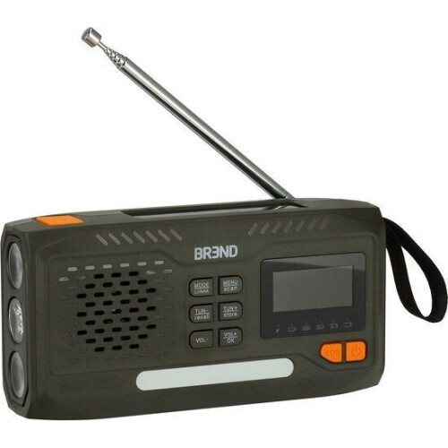 BREND BR-2244 - Noodradio - DAB FM Bluetooth Speaker SOS-Alarm Powerbank LED-Zaklamp - 150 x 75 x 40 mm Tweedehands