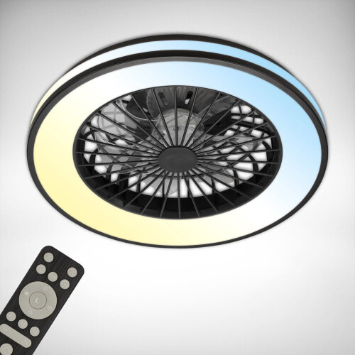 BRILONER Fantus - Plafondventilator - LED lamp dimbaar - 5 snelheden - Ø48,5cm - zwart Tweedehands