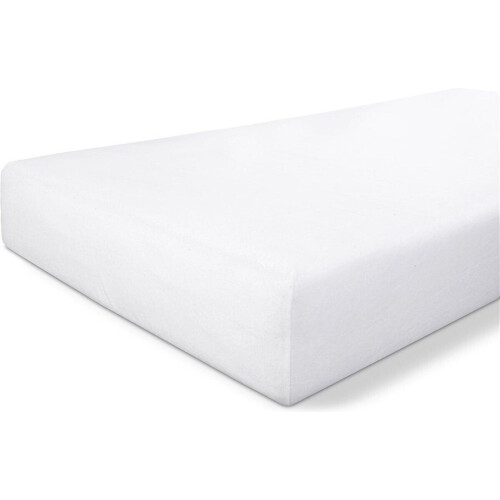 BYRKLUND Molton Hoeslaken - 90x200 cm - 80% Katoen / 20% Polyester - Wit