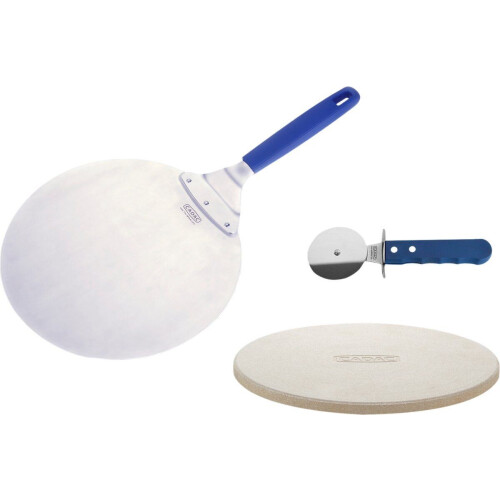 Cadac Pizza Cutter Set - Steen Cutter Lifter - RVS Zilver