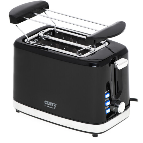 Camry CR 3218 - Broodrooster - 900W met instelbare warmteregeling - Zilver Zwart